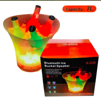 Hielera con luz led y parlante