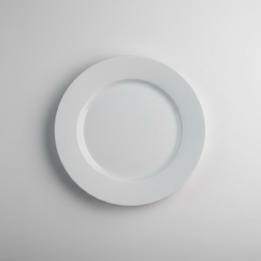 Plato De Cerámica Llano Chico Línea Blanca 20 Cm Blanco Llano Chico