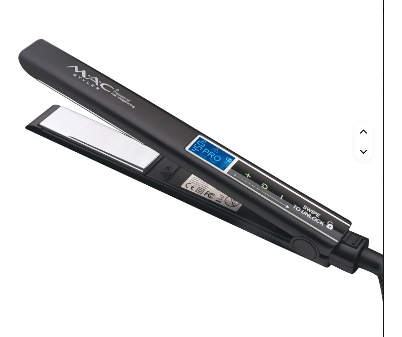 Planchita De Pelo Titanio Mac Styler Digital Profesional Negro