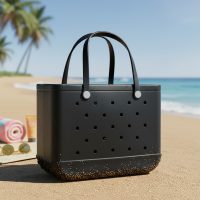 Bolso De Playa De Goma Eva XL Lavable Negro